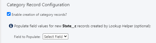 Account to State Category Record Configuration