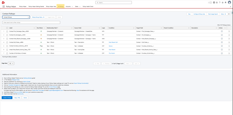 All Rollups LWC in free Salesforce admin app Rollup Helper
