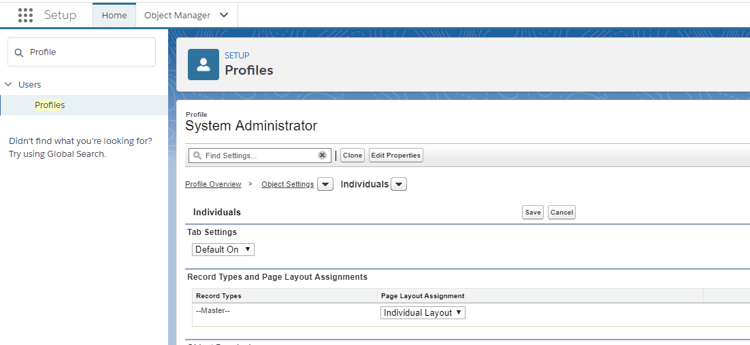 Salesforce GDPR, enable Individual page layout for User Profiles