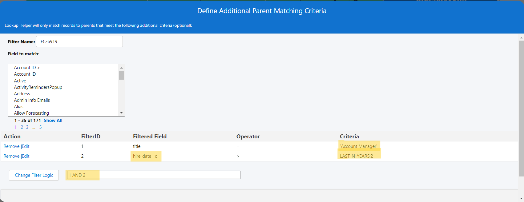 LH parent child filter image