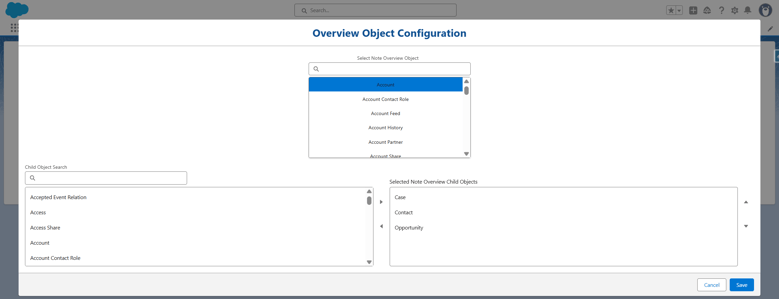 WT child object screen