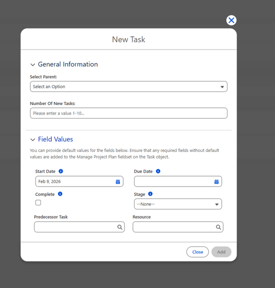 Milestones PM+ New Task image