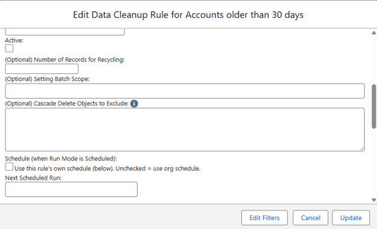 Edit Data Cleanup Rule image