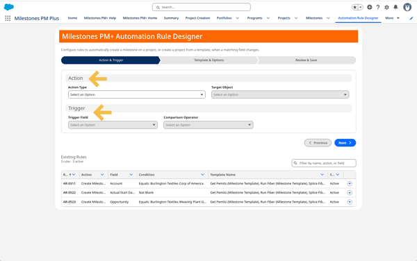 MPM+ automation rule designer image 1