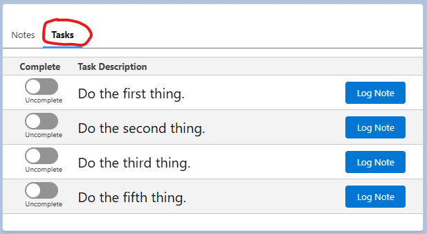 Work Trail Task Component image