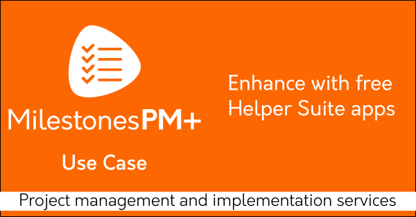 Free Salesforce project management app Milestones PM+ on AppExchange: Tasks, Time tracking, Programs. By trusted Salesforce partner Passage Technology.