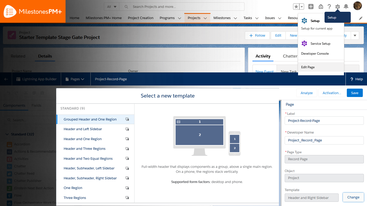 Free Salesforce task management app with Project Gantt chart