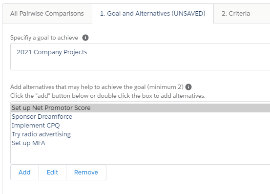 How to choose yearly projects