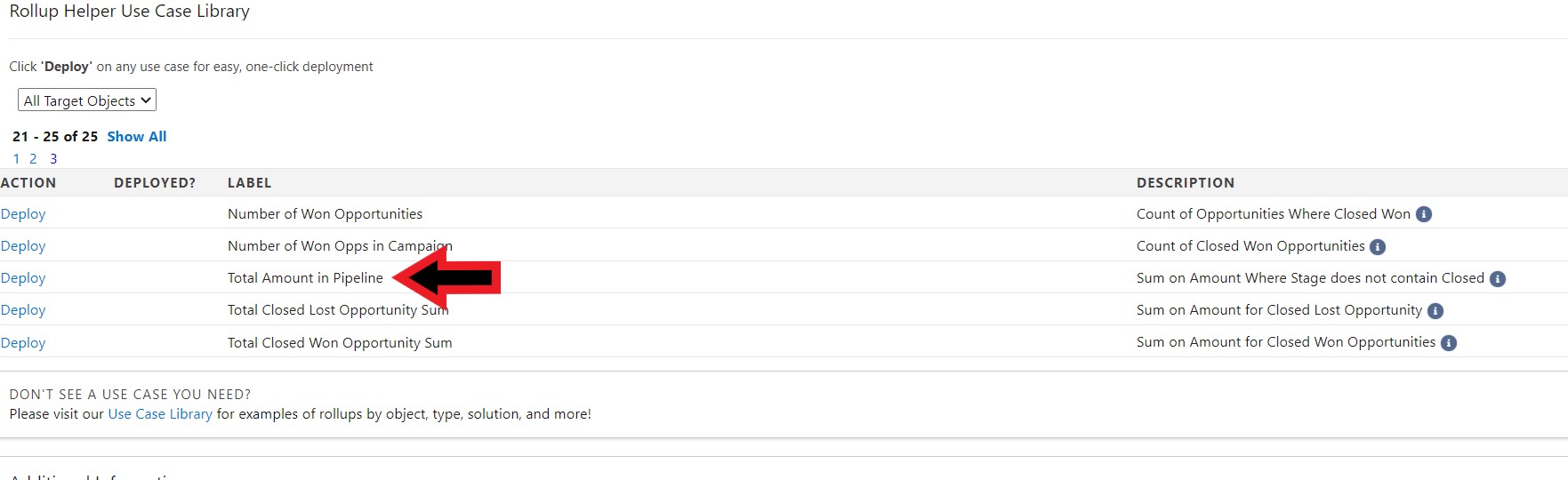 Auto-deploy Total Closed Lost Opportunity Sum rollup